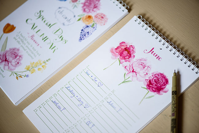 Pretty & Practical-Floral Special Days Calendar
