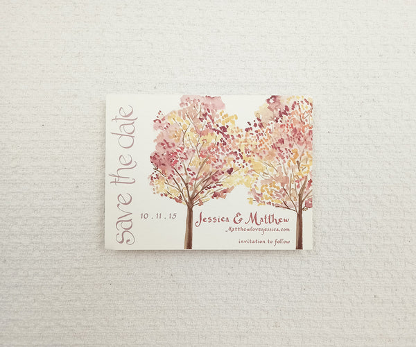 Autumn Trees Save the Date