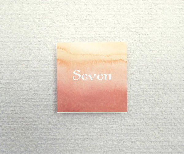 Coral Ombre Table Number