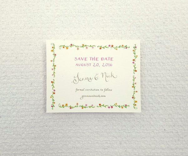 Floral Border Save the Date