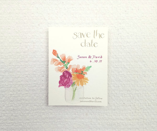 Jar of Blossoms Save the Date