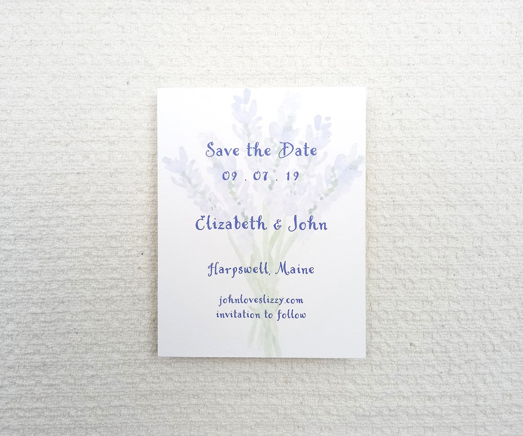 Lavender save the date