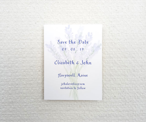Lavender save the date