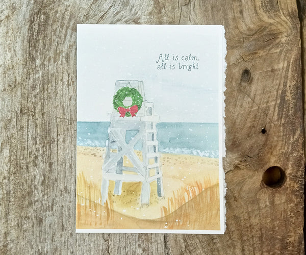 Lifeguard Stand Holiday Card