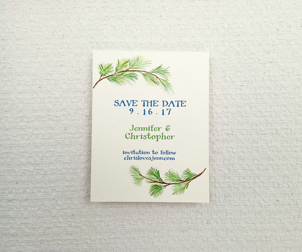 Pine Bough save the date