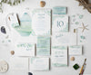 Sea Glass Wedding Invitation suite