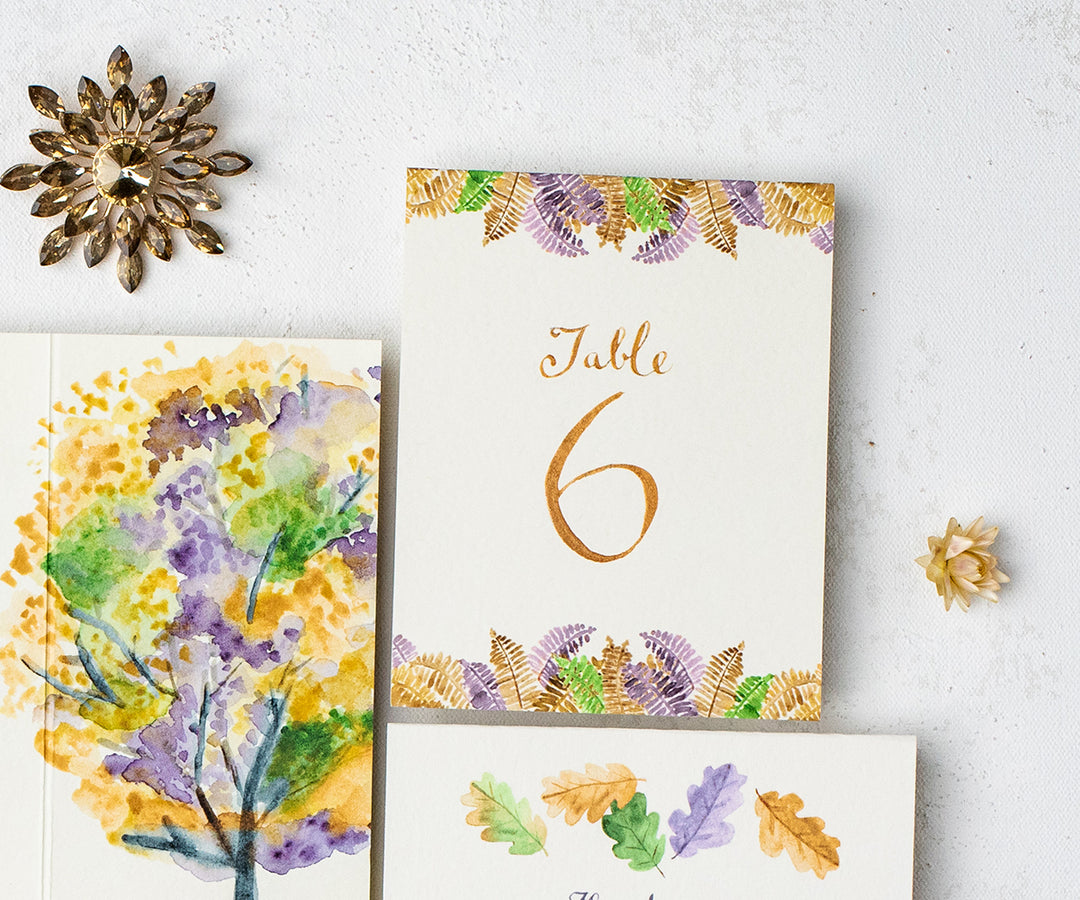 Autumn Ferns Table Numbers