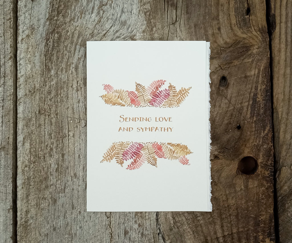 autumn ferns sympathy card