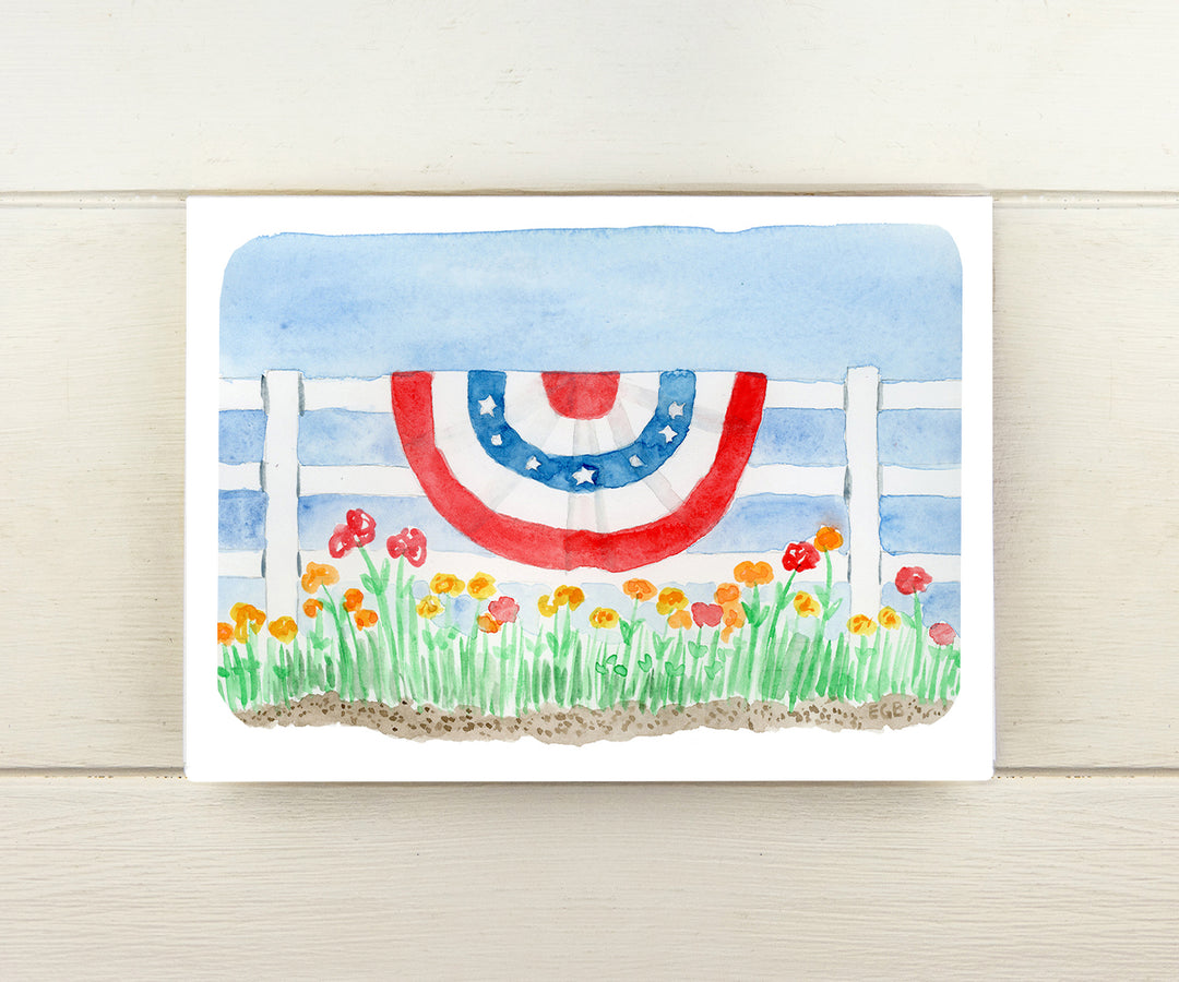 Bunting fence card