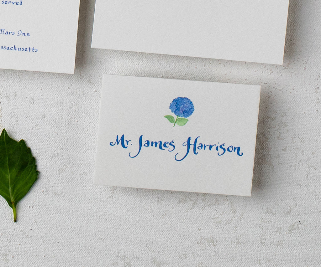 Barber calligraphy place cards