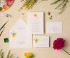Classic sunflower wedding invitation