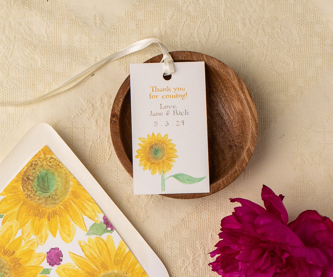 Classic Sunflower Favor Tags