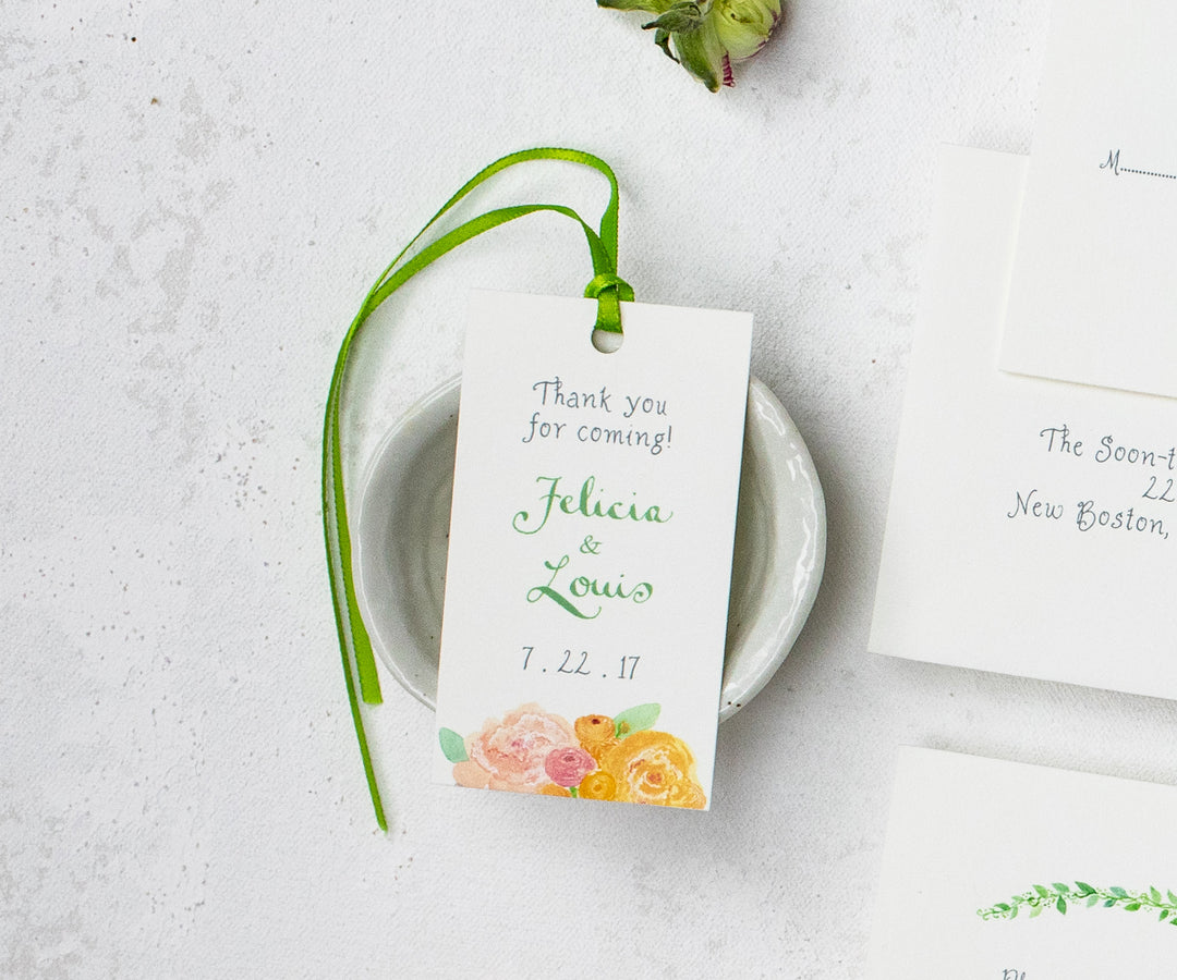 Encircled with Greens Favor Tags