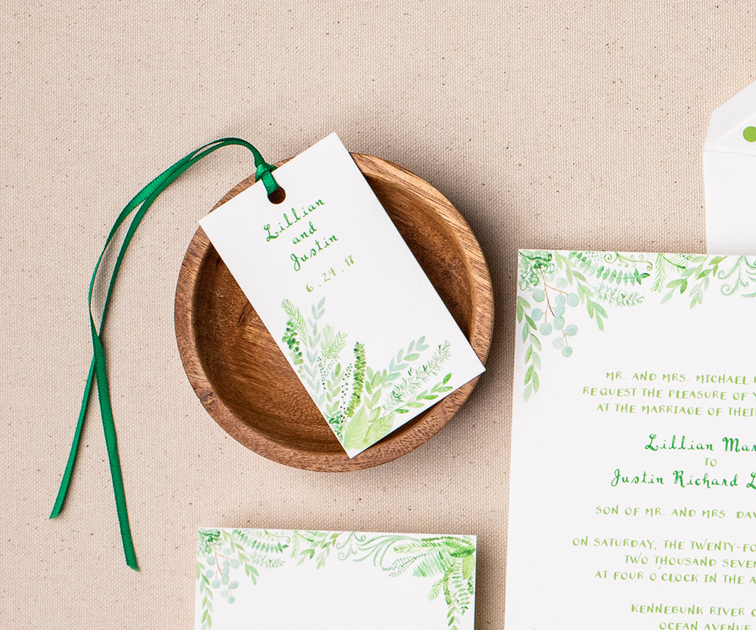 Flourishing greens favor tag