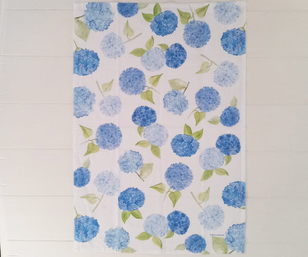 hydrangea tea towel