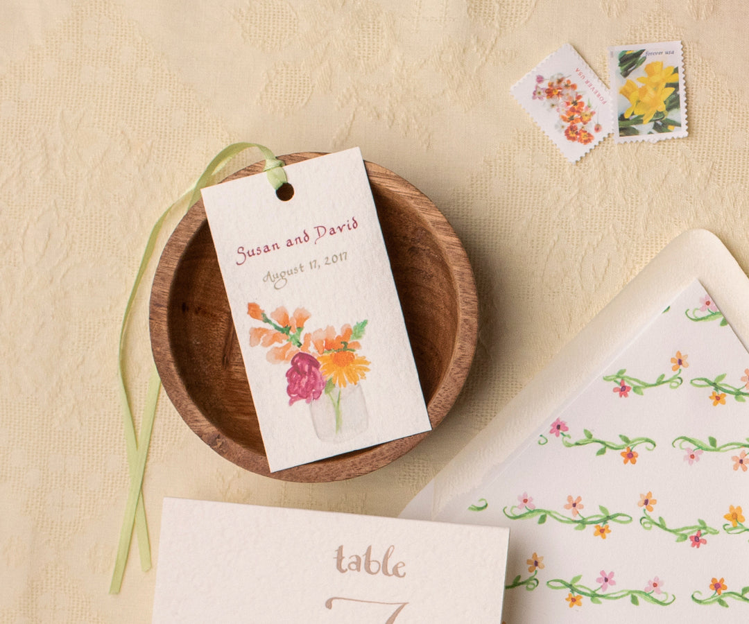 Jar of Blossoms Favor Tags