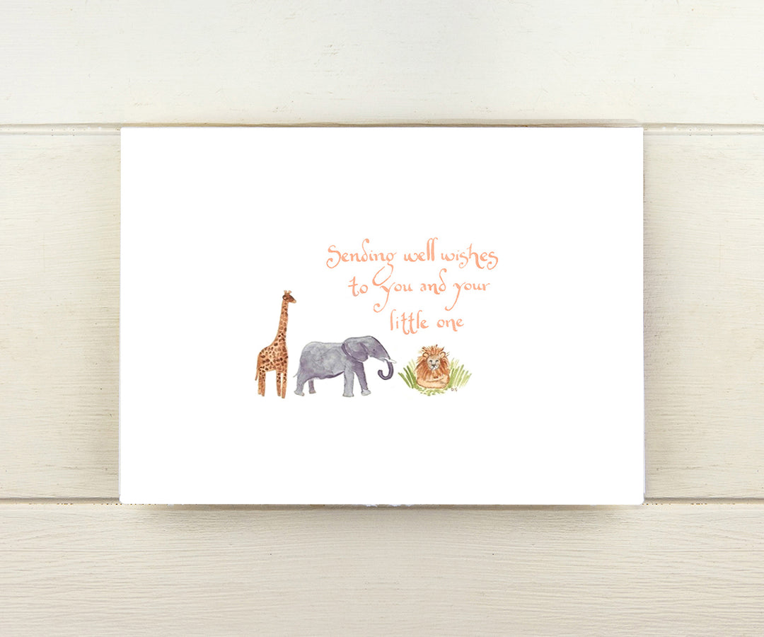 Jungle Animals Baby Card