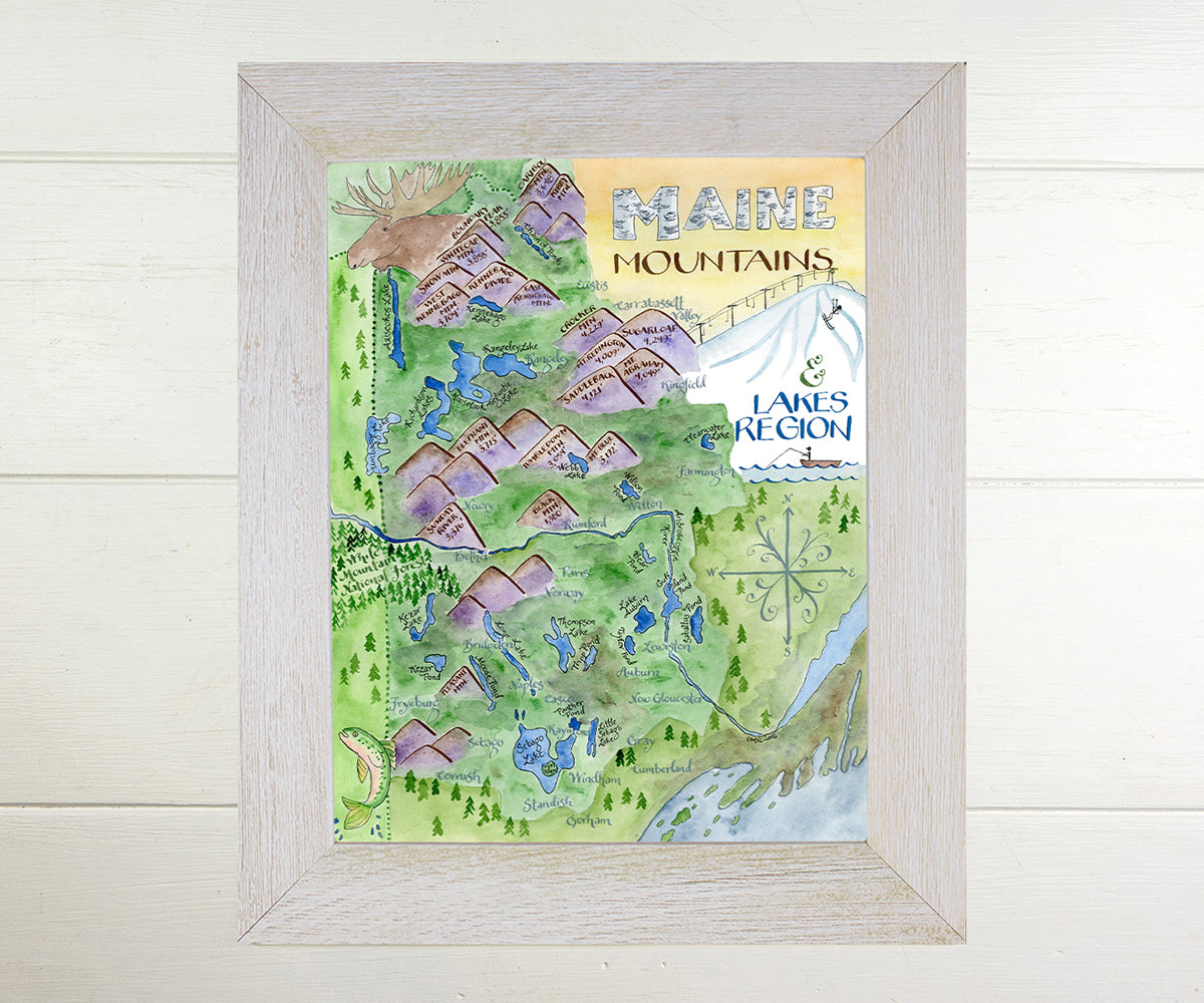 Map Of Maine Mountains Map Of Maine Mountains