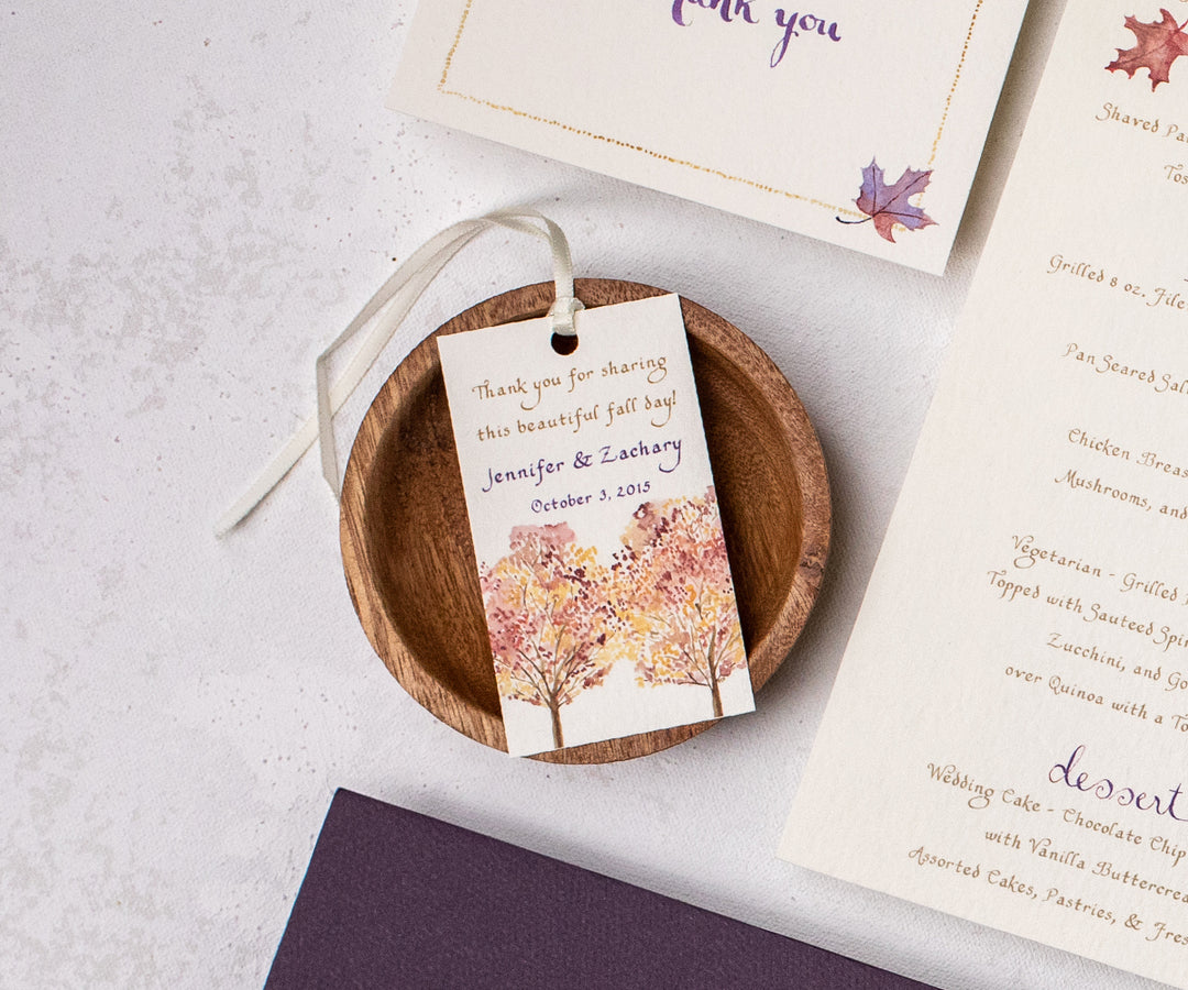 Maple Leaves favor tag