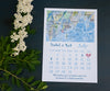 Midcoast Maine calendar map save the date
