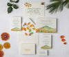 Mountain in autumn wedding invitation