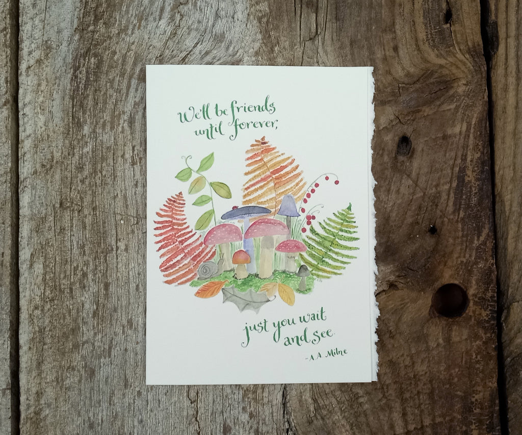 Mushroom friends card