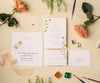 Orange Spray Roses Wedding invitation