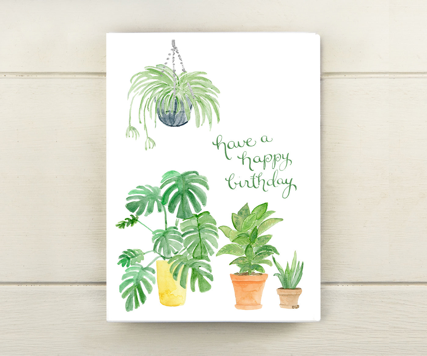 monstera plant quotes Birthday Plants Card – El's Cards