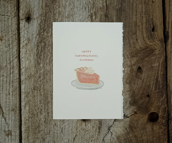 pumpkin pie card