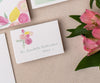 pink floral place card
