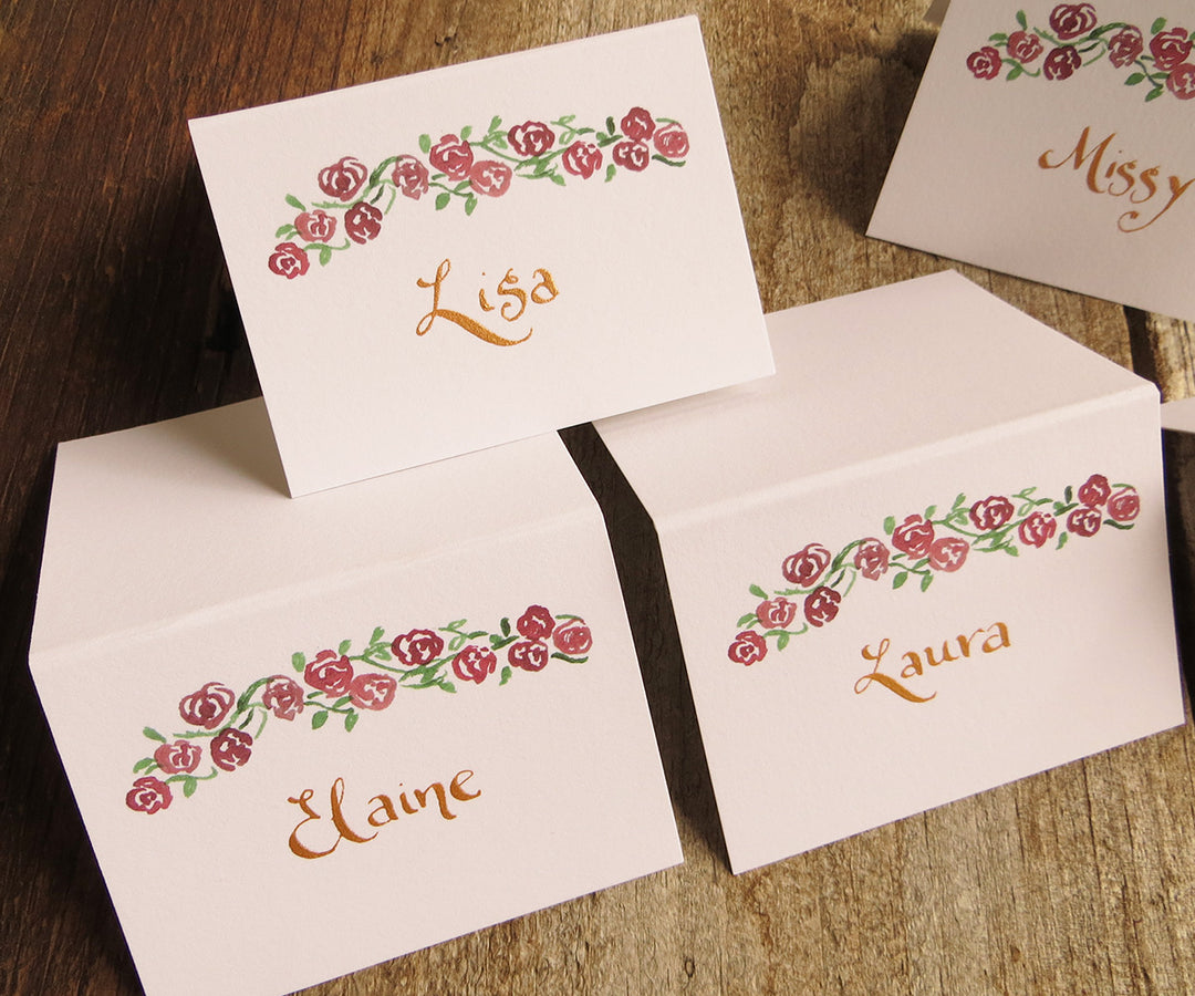 Roses place card