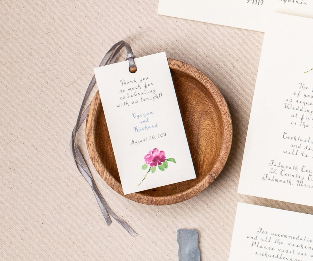 Salty Air Beach Rose Favor Tags