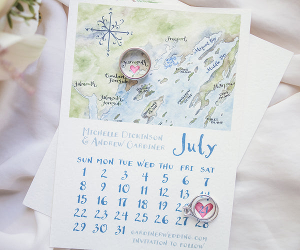Calendar Map Save the Date – El's Cards