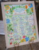 summer festival watercolor seating chart