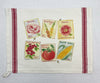 seed packets tea towel
