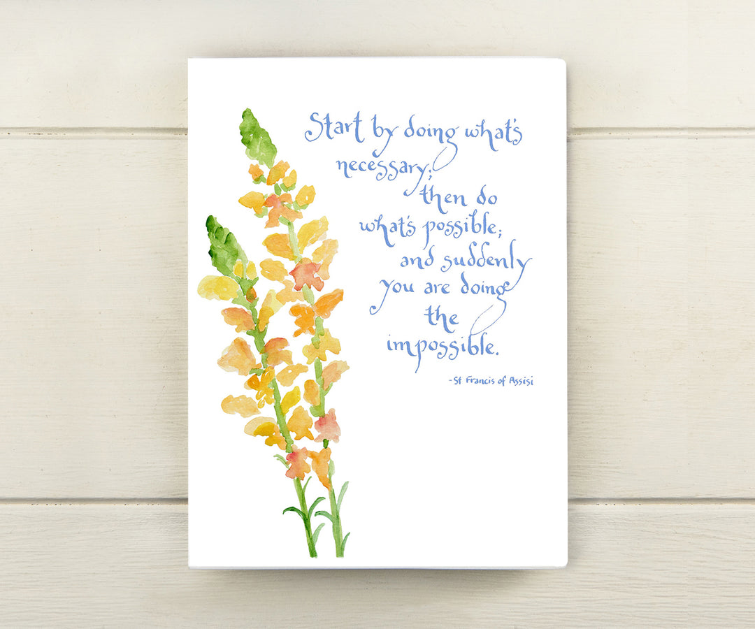 Snapdragon St. Francis Quote Card