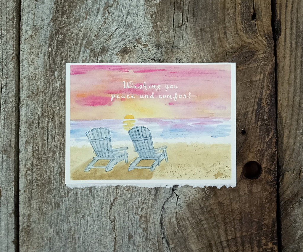 sunset sympathy card