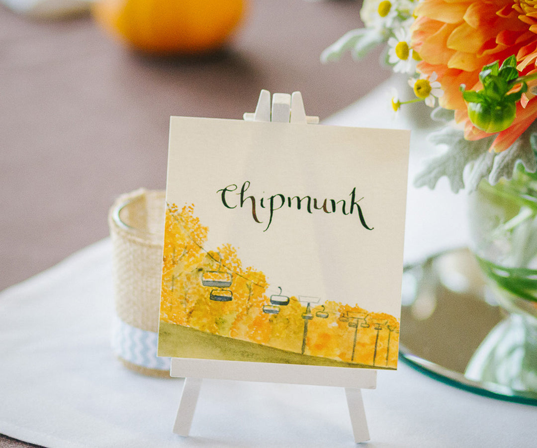 Chairlift in Autumn Table number