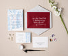 Winter birches wedding invitation