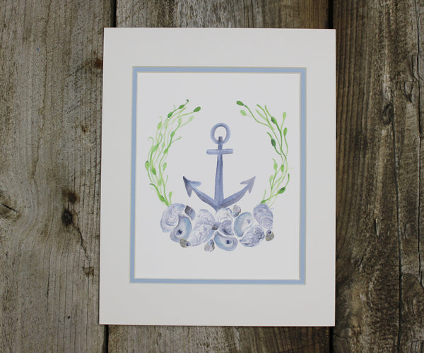 Anchor with shells print