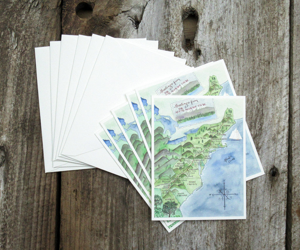 Appalachian trail note cards