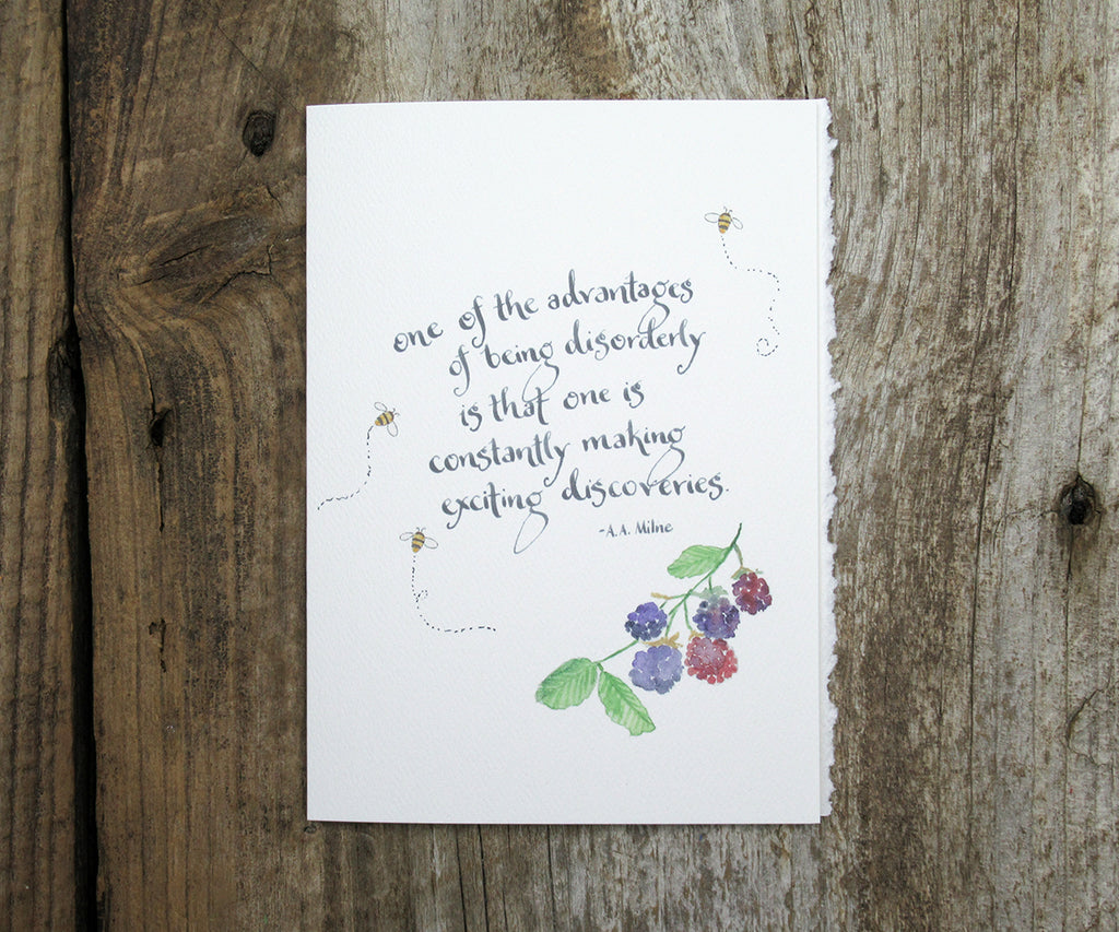 One of the advantages of being disorderly is that one is constantly making new discoveries card