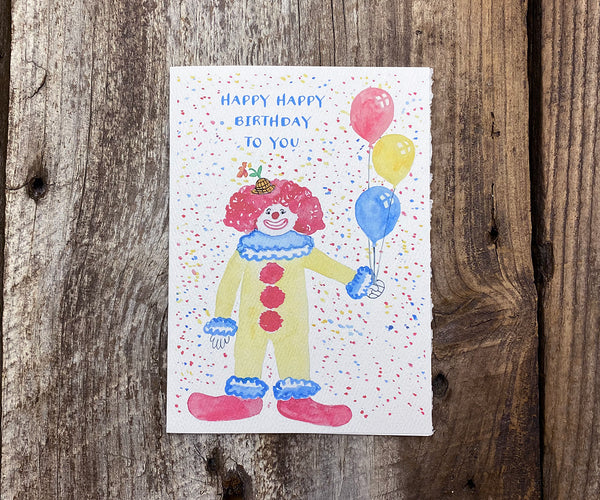 Clown Birthday Card