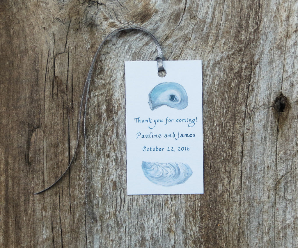 Oyster Shell Pocket Tags Blank