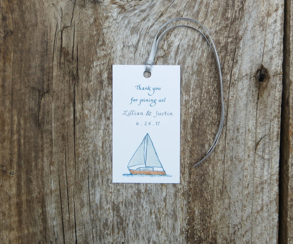 Summer Sailboat Favor Tags