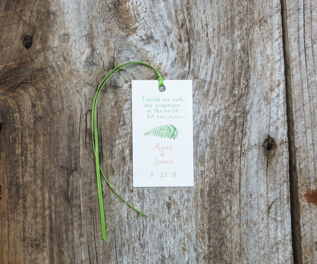 Woodland Fern Favor Tags