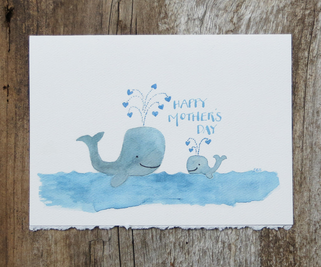 Whales Mother's Day Card