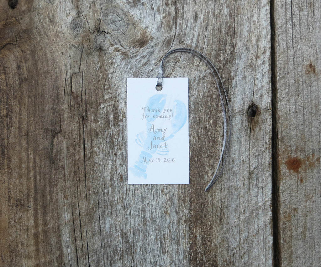 Blue Lobster Favor Tags