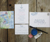 Portsmouth NH watercolor wedding map