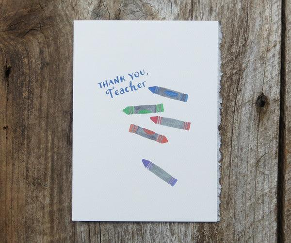 Teacher Crayon Card